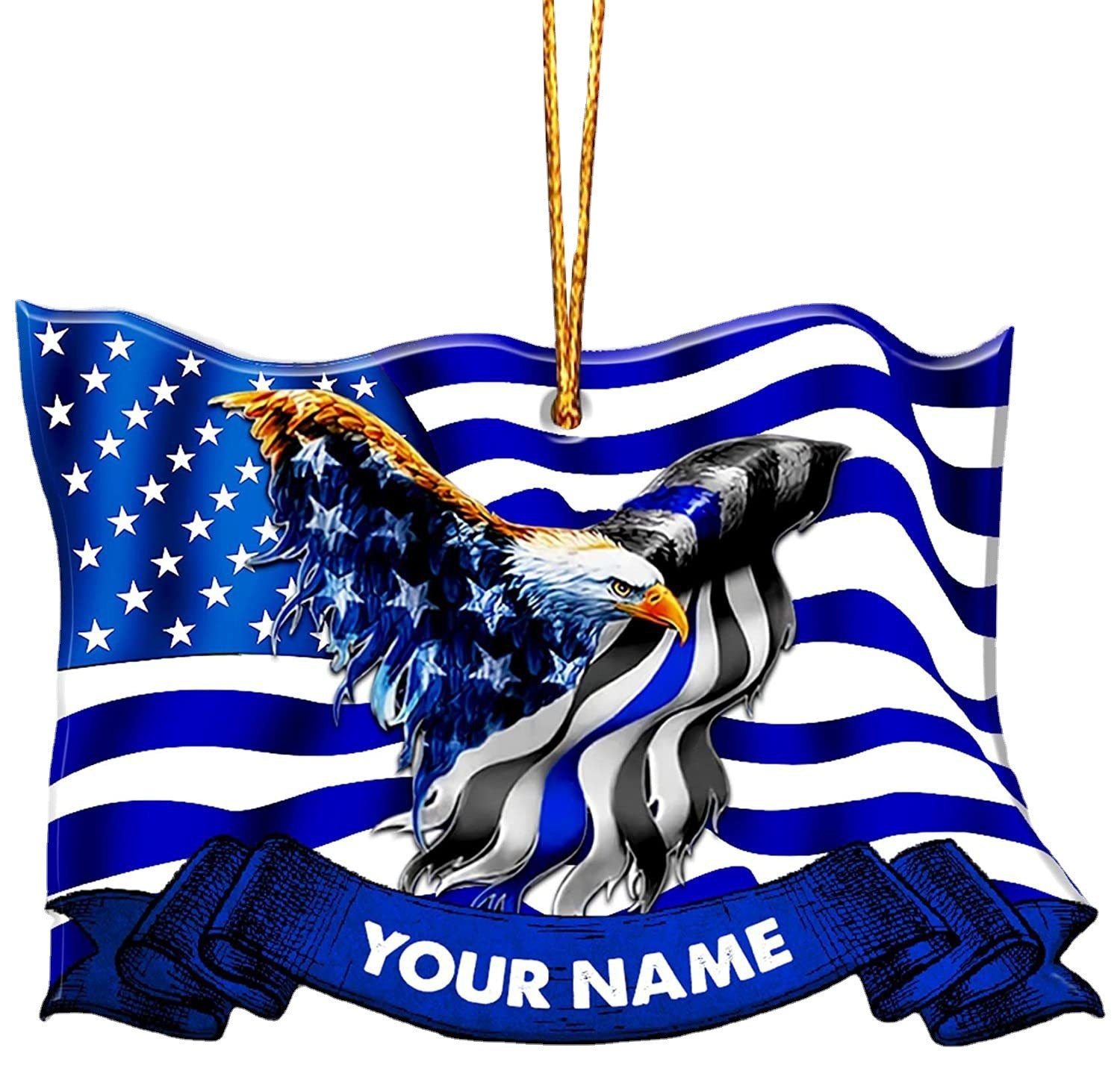 Wholesale Acrylic Independence Day Police Eagle Car Hanging Decoration